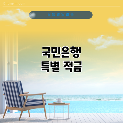국민은행 특별 적금