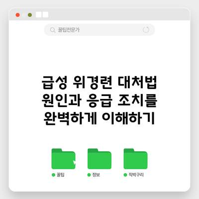 급성 위경련 대처법: 원인과 응급 조치를 완벽하게 이해하기