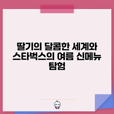 딸기의 달콤한 세계와 스타벅스의 여름 신메뉴 탐험