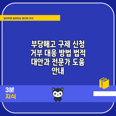 부당해고 구제 신청 거부 대응 방법: 법적 대안과 전문가 도움 안내