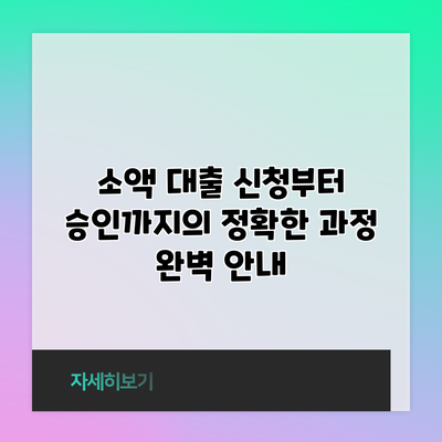 소액 대출 신청부터 승인까지의 정확한 과정 완벽 안내
