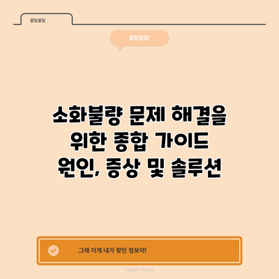 소화불량 문제 해결을 위한 종합 가이드: 원인, 증상 및 솔루션