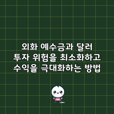 외화 예수금과 달러 투자: 위험을 최소화하고 수익을 극대화하는 방법