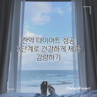 한약 다이어트 성공 3단계로 건강하게 체중 감량하기
