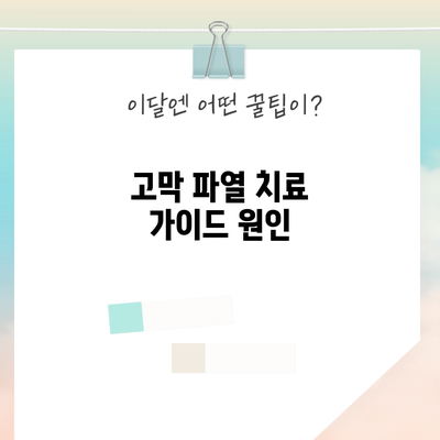 고막 파열 치료 가이드: 원인