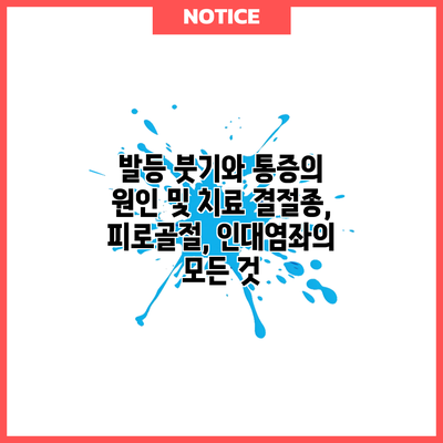 발등 붓기와 통증의 원인 및 치료: 결절종, 피로골절, 인대염좌의 모든 것