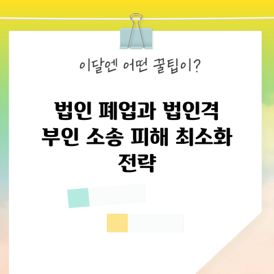 법인 폐업과 법인격 부인 소송: 피해 최소화 전략