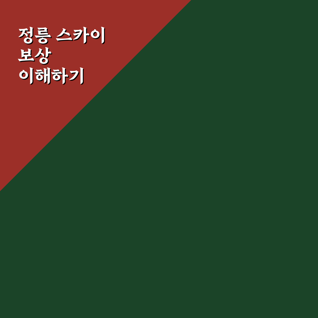 정릉 스카이아파트 보상 꿀팁 정리하기
